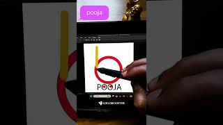 Pooja Stylish Name Logo Design 🔥 | Procreate Typography Process #logo #namelogo #logodesign #logos