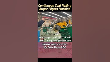 #shorts  Continuous Auger Flights Making Machine | Screw Blade Forming Machine