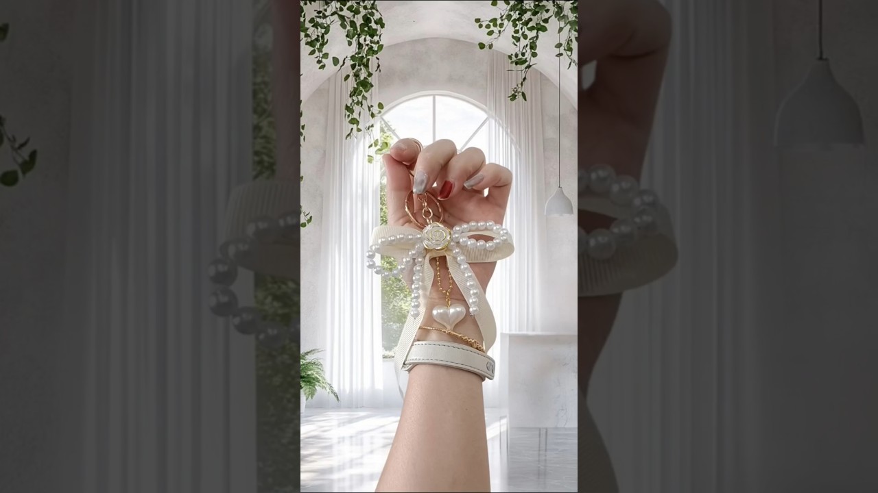 Tutorial Gantungan Kunci Pita Mutiara Bunga 