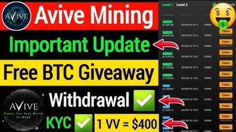 Avive Free Mining App | Mine V coins for Free