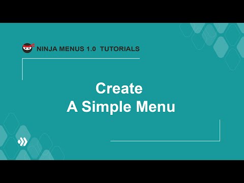 Ninja Menus - Tutorial Video No.5: How to create a simple menu