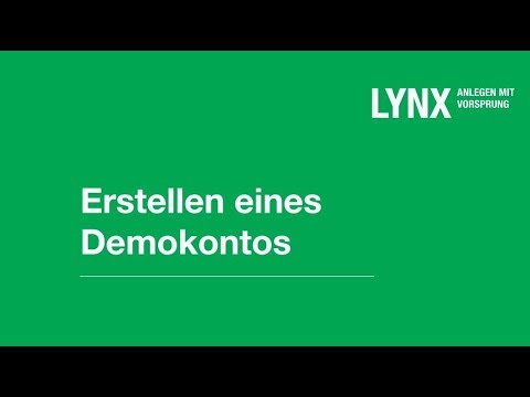 LYNX Videotutorials - Erstellen eines Demokontos