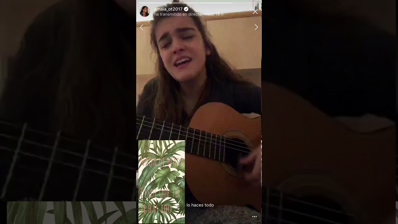 Amaia canta por Cecilia (directo IG 11 de febrero)