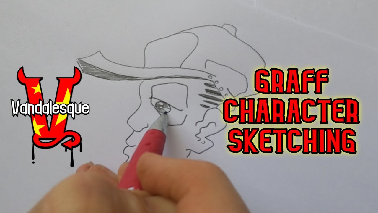 Freehand Graffiti B-Boy Character Pencil Sketching