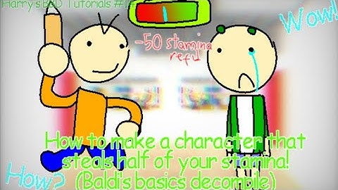 How To Make Character That Steals Ur Stamina In Your Decompile! 📸😱 / #video #decompile #baldisbasics