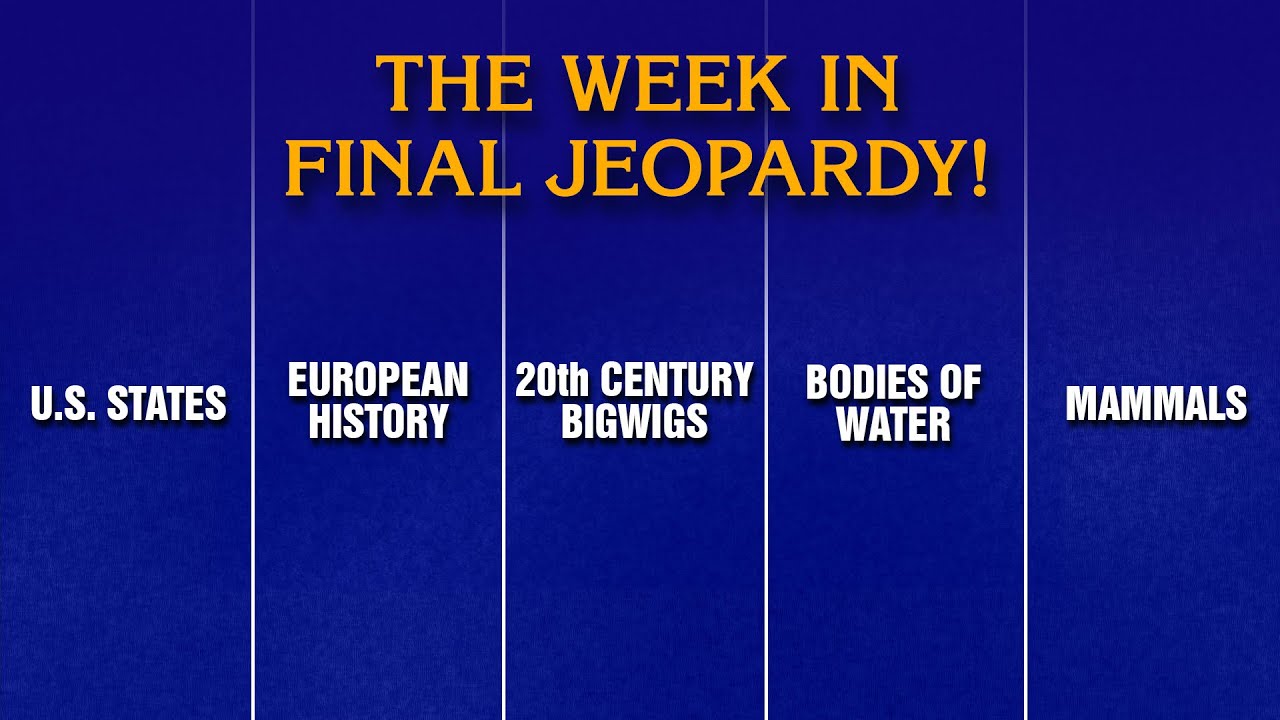 A Week in Final Jeopardy!: 1/26/2026-1/30/26 | JEOPARDY!