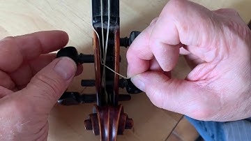 How to properly  install Aquila gut strings on a baroque Violin