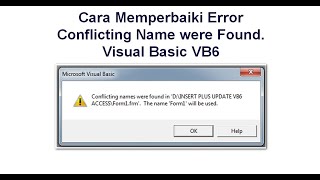 Solusi Conflicting Name were Found Visual Basic 6 VB 6