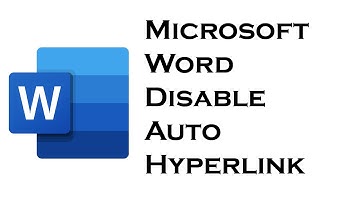 Microsoft Word - Disable Auto hyperlink