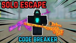 SOLO Escape with CODE BREAKER! NEW GUN SKINS UPDATE! | Roblox