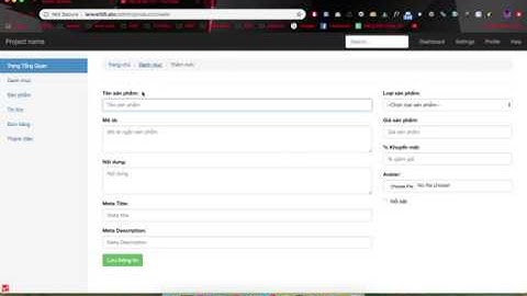 Bài 11 - Tạo CSDL bảng  sản phẩm - Xây dựng website bán hàng Laravel 5.6
