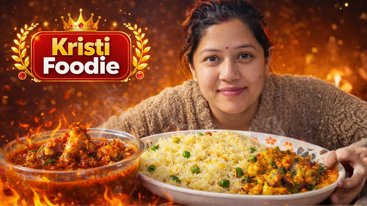 CHICKEN CURRY FEAST! 🍗🔥 Spicy Chicken Curry with Matar Pulao, Cauliflower & Achar | Kristi Foodie