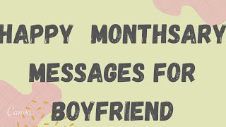 Happy Monthsary Messages for BoyFriend!