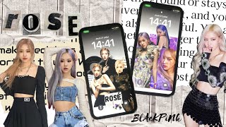 Aesthetic customization💜🖤 ( Lock Screen, Home Screen ) BLACKPINK🩷🖤ROSE screenshot 4