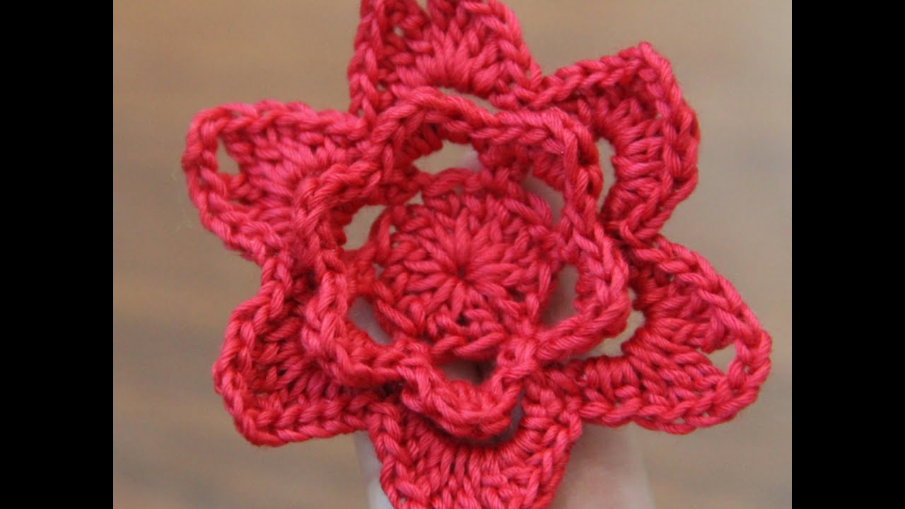 Crochet Flower Tutorial 13 YouTube