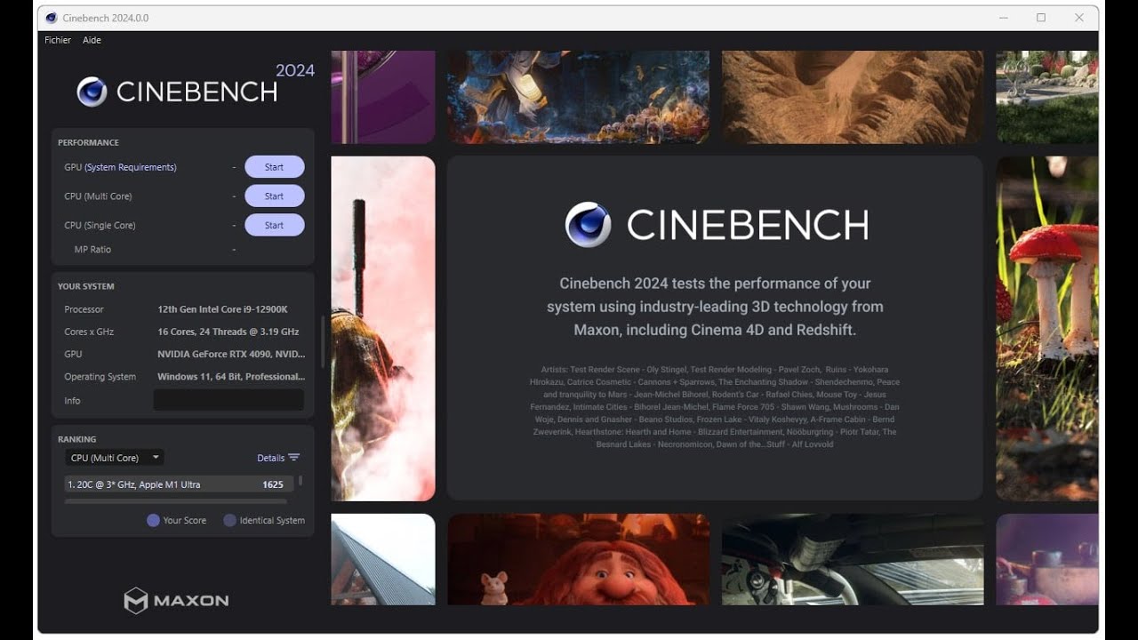 Cinebench 2024 on RTX 4070ti and Intel i5 13600k Benchmark YouTube
