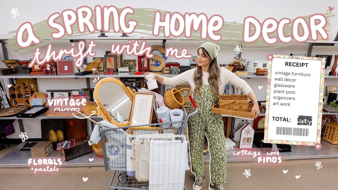 THRIFTING SPRING HOME DECOR! cute home finds for those springtime vibes 🌷