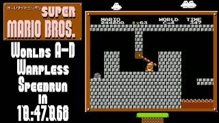 [WR] All Night Nippon Super Mario Bros. Worlds A-D Warpless Speedrun in 10:47.068