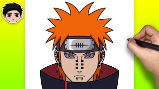How to Draw Pain from Naruto | Easy Step-by-Step