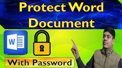 How to Protect MS WORD Document with Password.