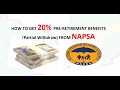 How to get napsa 20 percent partial wit.raw sign up processpart 1