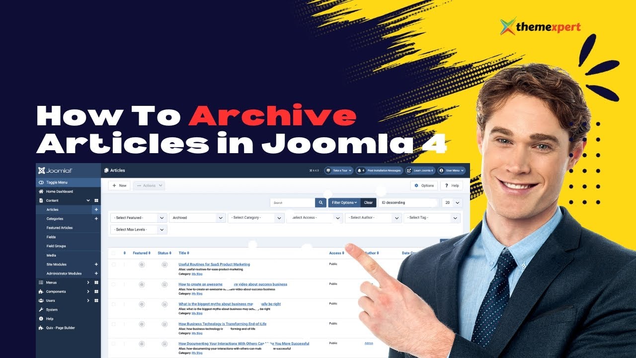 How to Archive Articles in Joomla 4