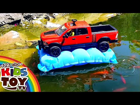 Police Jeep and Fire Truck in police story with chase and fire