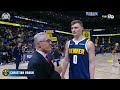 Christian Braun Postgame On-Court Interview vs. Lakers 🎙 | 3/14/25