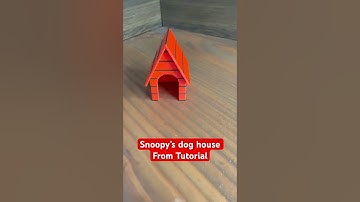 Snoopy’s dog house #tinkercad #tutorial #3dprinting #peanutsgang #snoopy