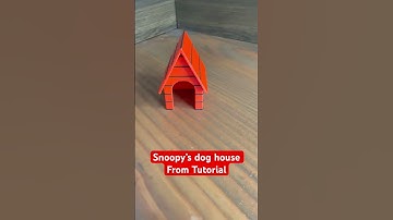 Snoopy’s dog house #tinkercad #tutorial #3dprinting #peanutsgang #snoopy