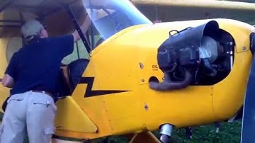 Post flight video in a Cub - Red Stewart Airfield