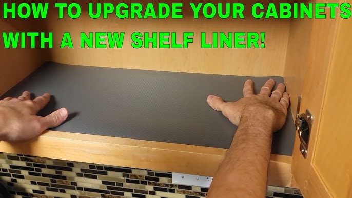 How To Install Kitchen Cabinet Shelf Liner-Full Tutorial 