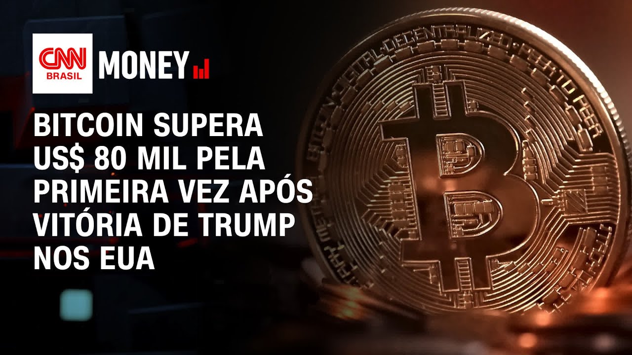 Bitcoin supera US$ 80 mil pela primeira vez após vitória de Trump nos EUA