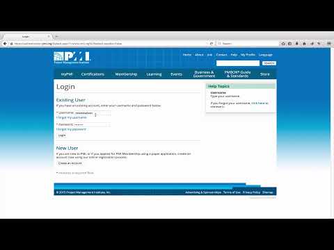 How to register at PMI website