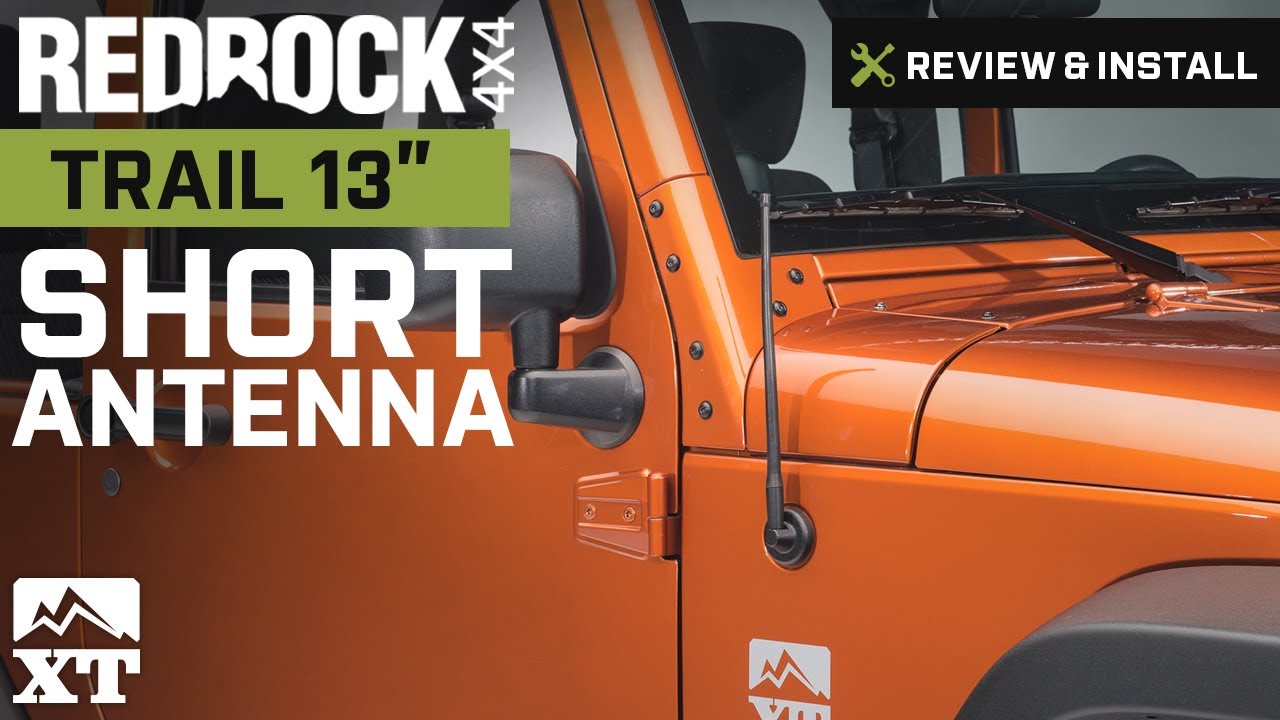 Jeep Wrangler RedRock 4x4 Trail 13" Short Antenna (2007-2016 JK) Review & Install