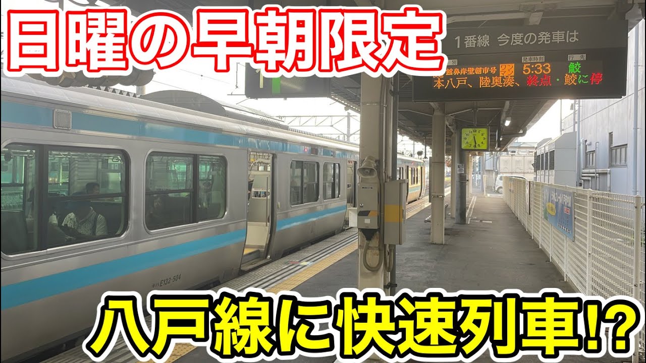 【日曜日の早朝しか走らない⁉︎】八戸線の特殊な快速列車に乗ってみた