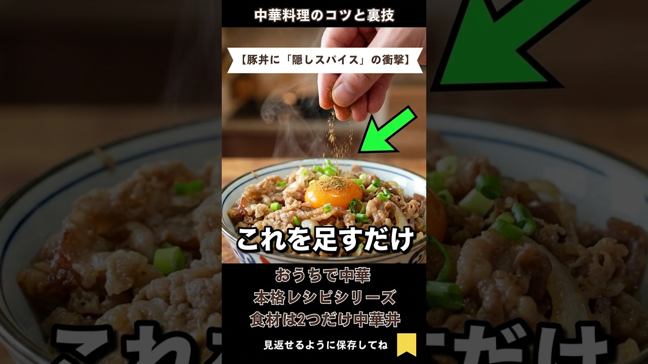 【秘密兵器】豚丼に「アレ」を入れるだけで、お店の味に劇的進化！？ #shorts