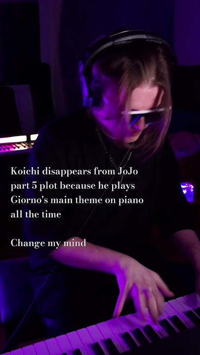 Giorno's Theme on piano 🔥 #giorno #jojo #piano #anime