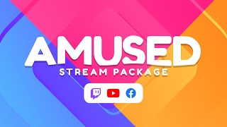 Amused Overlay - Vibrant, Colorful & Cute Overlay for Twitch