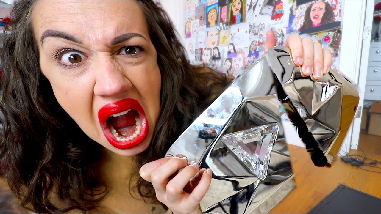parody or satire DESTROYING MY $10 MILLION DIAMOND PLAY BUTTON