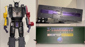 X transbots Gravestone review. 86 MX X11B Beserker leader. Masterpiece 3rd motormaster & menasor