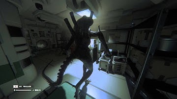 Alien  Isolation no attack trainer. Close up of the xenomorph that is hunting us.