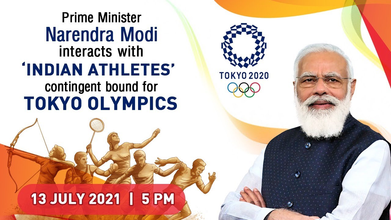 PM Shri Narendra Modi interacts with Indian Athletes contingent bound for Tokyo Olympics