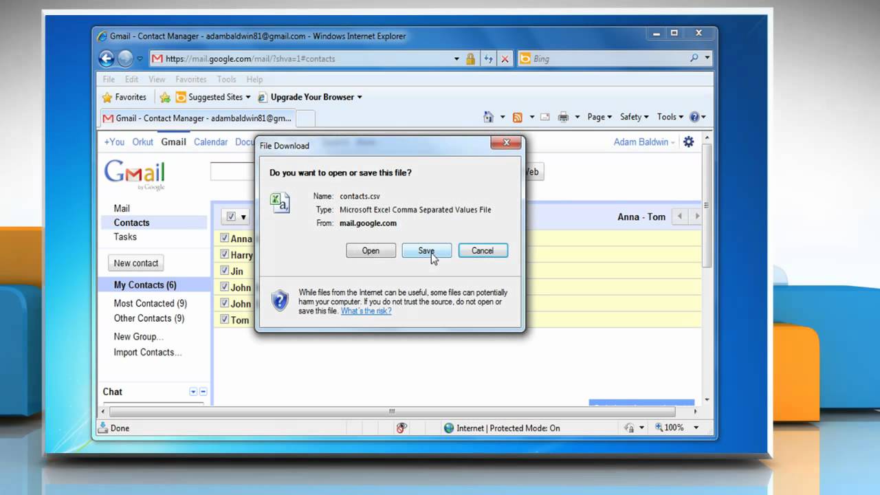 How To Import Gmail Contacts To Outlook 2010 YouTube
