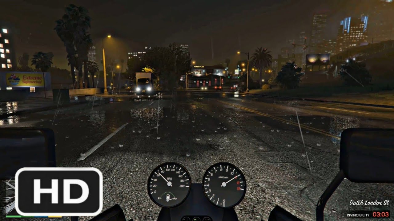 GTA 5 🌧️ rain bike ride gameplay Ultra graphics 4K #gta5 - YouTube