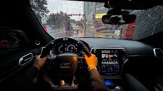 TRACKHAWK DRIVE IN THE RAIN POV 🦅