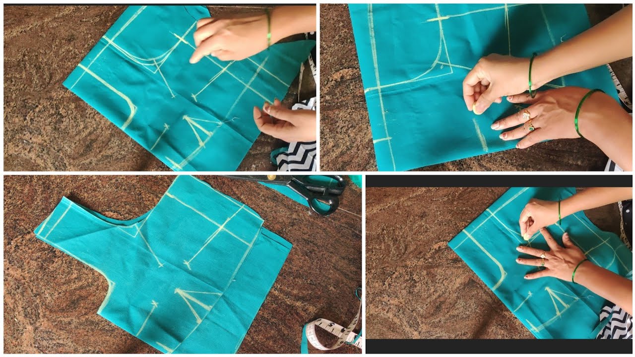 ಬ್ಲೌಸ್ ನಲ್ಲಿ ಇರುವ ಸ್ಟಿಚಿಂಗ್ ನಷ್ಟೇ ಕರೆಕ್ಟಾಗಿ ಹೇಗೆ ಮಾರ್ಕಿಂಗ್ ಮಾಡಿ ಬ್ಲೌಸ್ ಕಟಿಂಗ್ ಮಾಡೋದು ನೋಡಿ