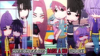 HUNTRIX Raise Kids With Saja Boys || Gacha Club || Huntrix Saja Boys Gacha React || Gacha reaction