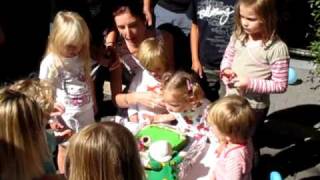 Ruby's 2nd Birthday - Cake cutting