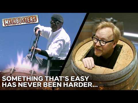 How Hard Is It To Actually Shoot Fish In A Barrel? | MythBusters